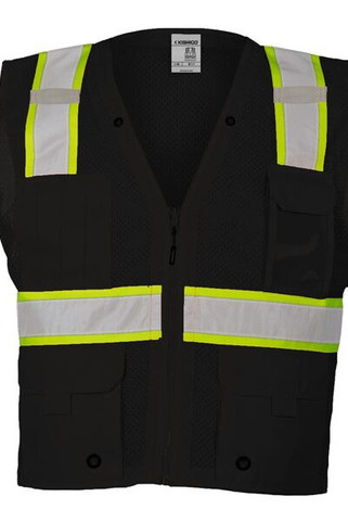 Kishigo B100-111 - Chaleco de malla multibolsillos con visibilidad mejorada Serie EV