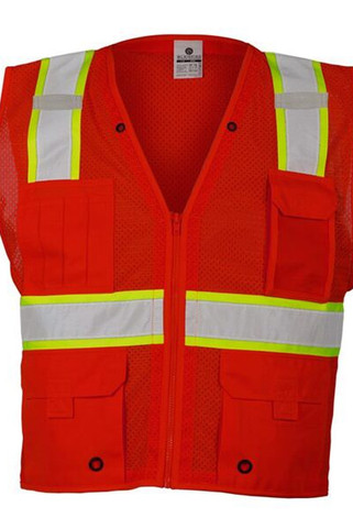 Kishigo B100-111 - EV Series® Enhanced Visibility Multi-Pocket Mesh Vest