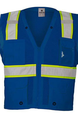 Kishigo B100-111 - Chaleco de malla multibolsillos con visibilidad mejorada Serie EV