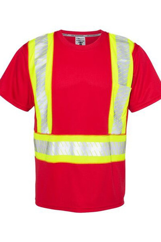 Kishigo B200-204 - EV Series® Enhanced Visibility Contrast Pocket T-Shirt