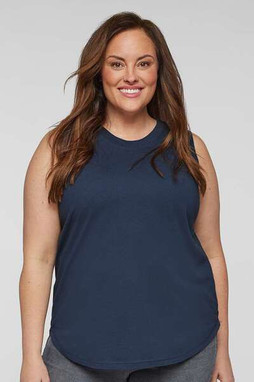 LAT 3892 - Womens Curvy Relaxed Fine Jersey Tank