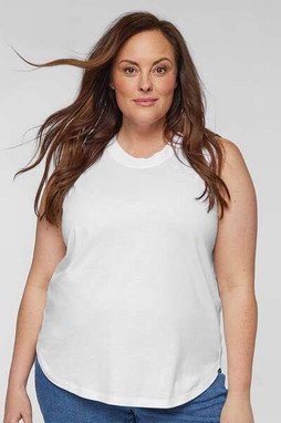 LAT 3892 - Womens Curvy Relaxed Fine Jersey Tank
