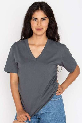 Los Angeles Apparel 24056 - Camiseta con cuello en V de punto fino fabricada en EE.UU