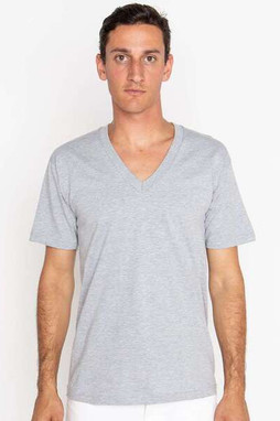 Los Angeles Apparel 24056 - USA-Made Fine Jersey V-Neck T-Shirt