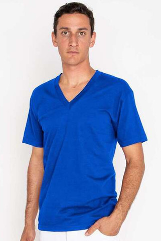 Los Angeles Apparel 24056 - USA-Made Fine Jersey V-Neck T-Shirt