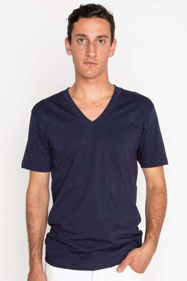 Los Angeles Apparel 24056 - USA-Made Fine Jersey V-Neck T-Shirt