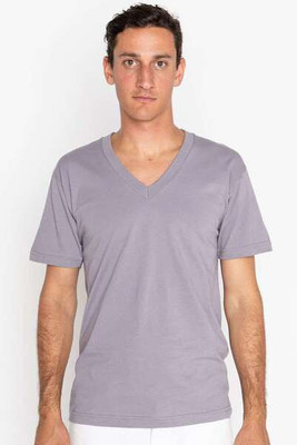 Los Angeles Apparel 24056 - Camiseta con cuello en V de punto fino fabricada en EE.UU