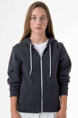 Los Angeles Apparel F97 - Sudadera con capucha y cremallera completa de forro polar Flex, fabricada en EE.UU