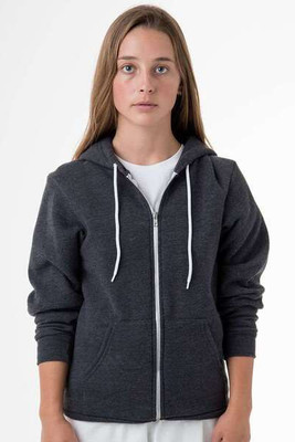 Los Angeles Apparel F97 - Sudadera con capucha y cremallera completa de forro polar Flex, fabricada en EE.UU
