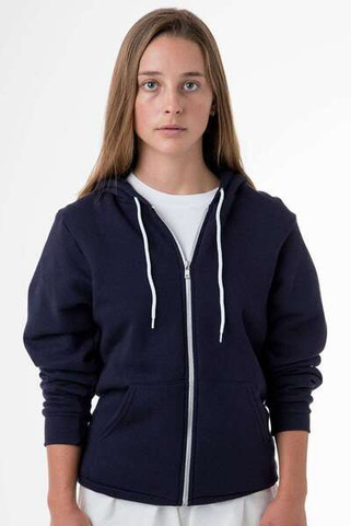 Los Angeles Apparel F97 - Sudadera con capucha y cremallera completa de forro polar Flex, fabricada en EE.UU