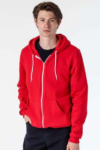 Los Angeles Apparel F97 - Sudadera con capucha y cremallera completa de forro polar Flex, fabricada en EE.UU