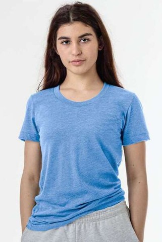 Los Angeles Apparel FF3001 - Camiseta USA-Made 50/50 para mujer