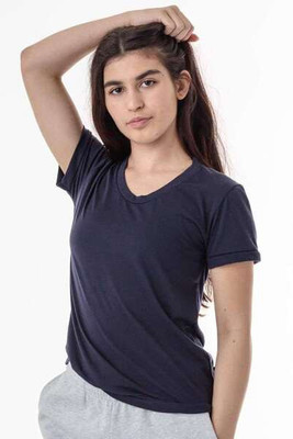 Los Angeles Apparel FF3001 - Camiseta USA-Made 50/50 para mujer