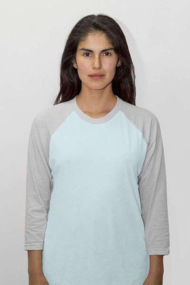 Los Angeles Apparel FF53 - USA-Made Three Quarter Sleeve Raglan Baseball T-Shirt