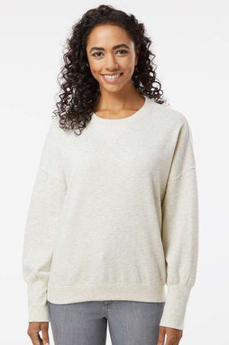 MV Sport W22712 - Womens Sueded Fleece Crewneck Sweatshirt