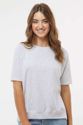 MV Sport W23711 - Women's French Terry Short Sleeve Crewneck Pullover