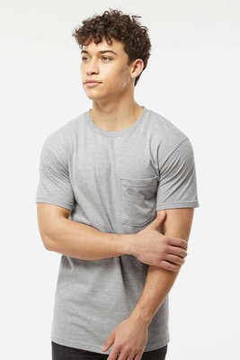 Tultex 293 - Camiseta de bolsillo de punto grueso