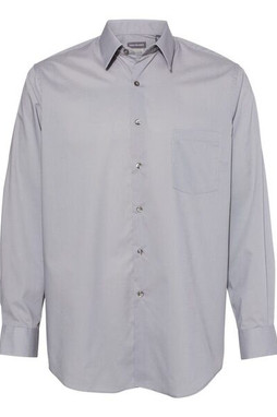 Van Heusen 13V5052 - Camisa Sólida de Cuello de Punto de Tela Ancha