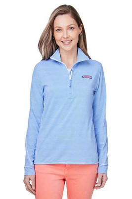 vineyard vines K002521 - Women's Microstripe Sankaty Half-Zip Pullover