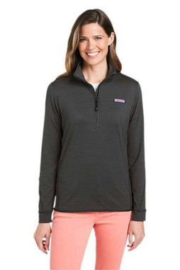 vineyard vines K002521 - Womens Microstripe Sankaty Half-Zip Pullover