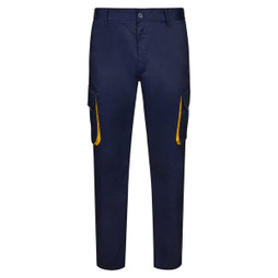 Velilla 36004 - Two-tone multi-pocket twill trousers (200g/m²), in cotton (35%) and polyester (65%)