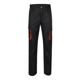 Velilla 36004 - Calças bicolor em sarja multibolsos (200g/m²), em algodão (35%) e poliéster (65%)