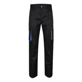 Velilla 36004 - Pantalon sergé, bicolore, multipoches (200g/m²), en coton (35%) et polyester (65%)