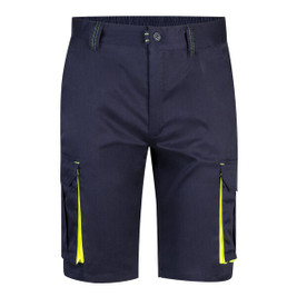 Velilla 36018 - Two-tone, multi-pocket stretch Bermuda shorts (240g/m²), in cotton (46%), EME (38%) and polyester (16%)