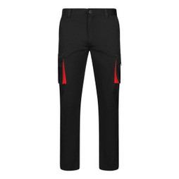 Velilla 36031 - Pantaloni elasticizzati bicolore con diverse tasche (240g/m²), in cotone (46%), EME (38%) e poliestere (16%)