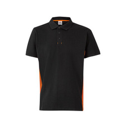Velilla 36039 - Two-tone piqué polo shirt (180g/m²), short sleeve, in cotton (60%) and polyester (40%)