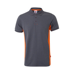 Velilla 36039 - Two-tone piqué polo shirt (180g/m²), short sleeve, in cotton (60%) and polyester (40%)