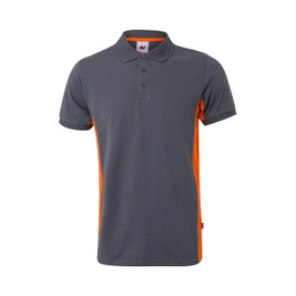 Velilla 36039 - Two-tone piqué polo shirt (180g/m²), short sleeve, in cotton (60%) and polyester (40%)