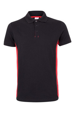 Velilla 36039 - Two-tone piqué polo shirt (180g/m²), short sleeve, in cotton (60%) and polyester (40%)