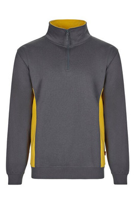Velilla 36044 - Tofarvet sweatshirt i frotté (260 g/m²), i polyester (65 %) og bomuld (35 %)