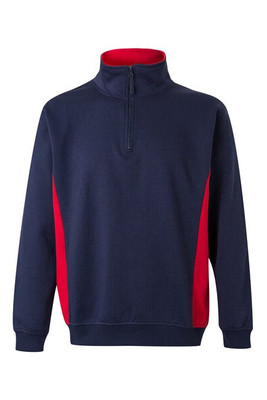 Velilla 36044 - Sweat bicolore en éponge (260g/m²), en polyester (65%) et coton (35%)