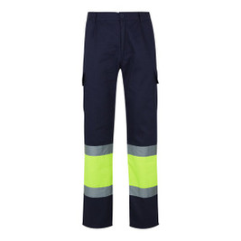 Velilla 36056 - Two-tone multi-pocket twill trousers (210g/m²), in cotton (20%) and polyester (80%)