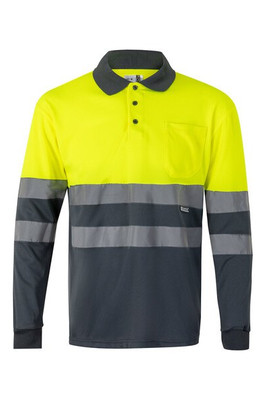 Velilla 36069 - Polo bicolore (160g/m²) à manches longues, en polyester (100%)