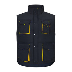 Velilla 36082 - Padded vest, two-tone, multi-pocket (120g/m²), in polyester (100%)