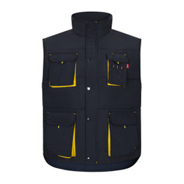 Velilla 36082 - Padded vest, two-tone, multi-pocket (120g/m²), in polyester (100%)
