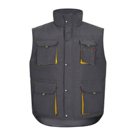 Velilla 36082 - Gilet imbottito, bicolore e con diverse tasche (120g/m²), in poliestere (100%)
