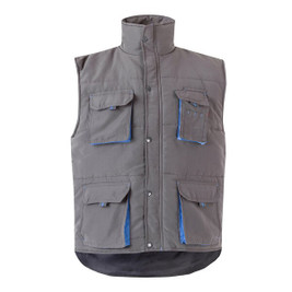 Velilla 36082 - Padded vest, two-tone, multi-pocket (120g/m²), in polyester (100%)