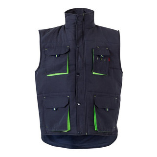 Velilla 36082 - Padded vest, two-tone, multi-pocket (120g/m²), in polyester (100%)