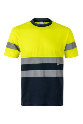 Velilla 36093 - Two-tone bird-eye technical T-shirt (140g/m²), in polyester (100%)