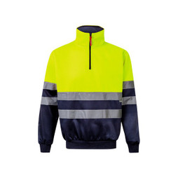 Velilla 36101 - Two-tone sweatshirt (300g/m²) in polyester fleece (100%)