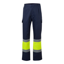 Velilla 36138 - Two-tone trousers, in twill (190g/m²), cotton (20%) and polyester (80%)