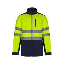 Velilla 36144 - Two-tone soft shell jacket (280g/m²), in polyester (96%) and elastane (4%)