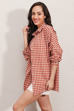 MT Clothes P-CHEM_OVER_CAR - Oversized Check Shirt