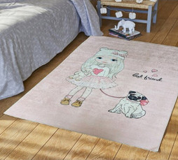 Mani Textile TPS_BEST_FRIE00 - Kinderteppich Best Friend