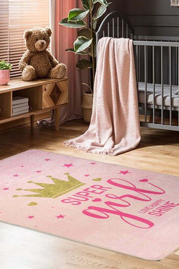 Mani Textile TPS_SUPER_GIRL - Kinderteppich SUPER GIRLS