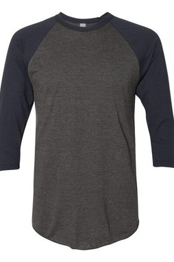 American Apparel BB453W - Unisex Poly-Cotton 3/4-Sleeve Raglan T-Shirt